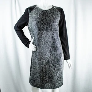 Chico neu schwarz weiß Tier Leder Schulter Polyester Mischung Damen Kleid Größe M - Bild 1 von 13