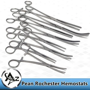 Pean Rochester Hemostat Forceps Full Serrated Surgical Veterinary Instruments - Imagen 1 de 23