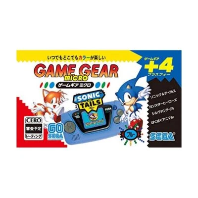 SEGA Game Gear Micro Blue 30th Anniversary 4 Tittles HCV-3277 Sonic & Tails JP - Image 1 of 4