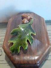 1965 Ceramic Trinket Box That Is Painted To Look Like Wood With Acorn And Oak...