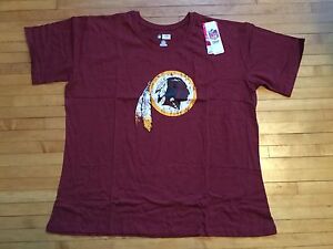 NWT Women's Size 1X Majestic Washington Redskins NFL SS Screen Print T-Shirt