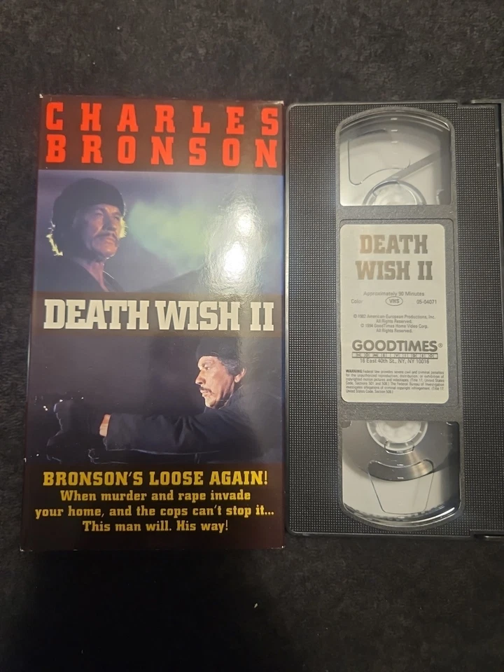 Death Wish 2 (VHS, 1998) Charles Bronson Goodtimes Home Video - Image 1 of 1