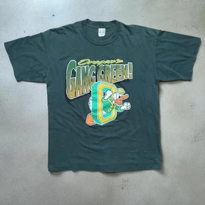 Vintage 90's Oregon Ducks XL Gang Green Disney Donald Duck Shirt RARE - Picture 1 of 8