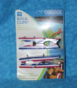 Boca Clips OZcool "Rot Weiß und Blau" Handtuchclips Ideal für Pool, Kreuzfahrt - Bild 1 von 3