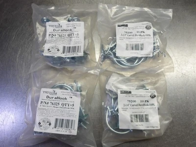 40 NEW! DuraHook Locking Pegboard Hooks (10) U-Shape (20) 2-1/4" Curved Hook - Image 1 of 3