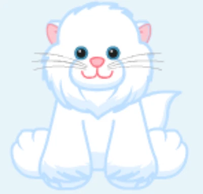 Webkinz Persian HM110 RARE 2007 white longhair cat kitten Virtual code messaged - Image 1 of 2