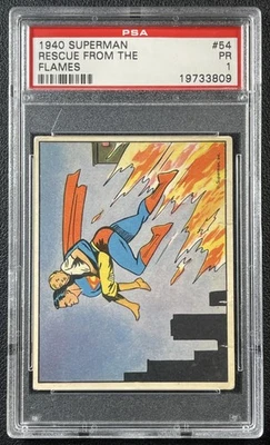 RESCUE FROM THE FLAMES PSA 1 1940 GUM INC. SUPERMAN (R145) #54 - Image 1 of 2