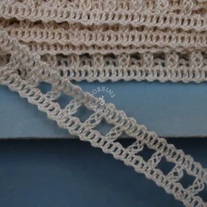 30m Vintage French Cotton Ladder Lace Trim – Bobbin Lace Insertion Border - Picture 1 of 7
