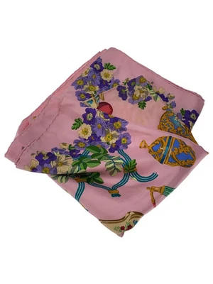 Bufanda de seda GUCCI, estampado rosa, para mujer Foto 1 de 3