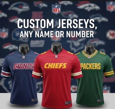 Custom Football Jersey. Any Team, Any Name, Any number , All Stitched - Image 1 of 4