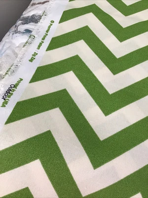 Tela EXTERIOR Premier Verde Chevron Zig Zag 2.5 Yardas Pieza Foto 1 de 4