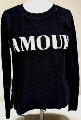 Maison Jules Knit Sweater Black Women's S Pullover Crew Neck Long Sleeve - Image 1 of 3