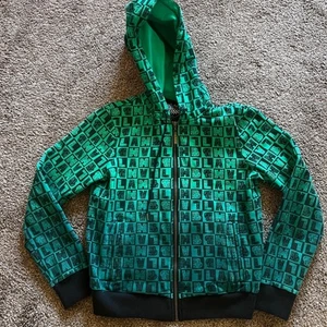 L.A.M.B. Y2K Full Zip Hoodie Gwen Stefani 2008 Graphic Print Green Black Large - Picture 1 of 7