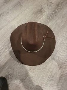 MHT Westerns Cowboy Hat 3X Beaver Blend Fur Felt Size 7 1/2 60 Brown Texas USA - Bild 1 von 8