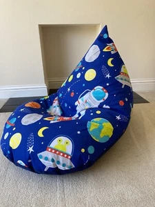 Small blue rocket space Spaceman Alien beanbag gaming reading chair - Picture 1 of 1