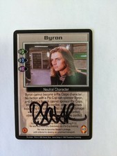 Babylon 5 CCG Signed Embossed Card BYRON  Robin Atkin Downes -Never Played Black