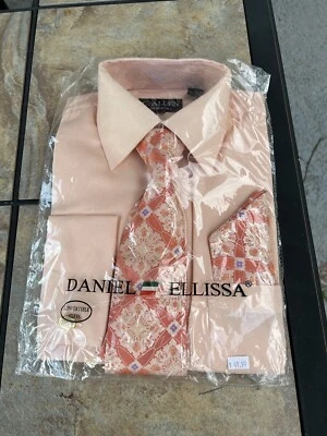 C. Allen мужской платье рубашка комплект с галстук, манжеты ссылка и носовой платок новый с Ярлыками размер 15,5 - Изображение 1 из 4