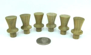 (6) NEU! NUSSNUSS TOP MÜTZE HOLZ ZUZIEHKNÖPFE PICK HAKENGRIFF 3/4"" W X 1"" L HOLZ HF - Bild 1 von 5