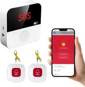 Notrufknopf Für Senioren Tuya Wifi Alarmanlage Haus Senioren Notruf Empfänger*1+ - Bild 1 von 6
