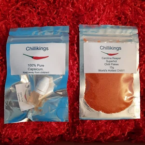 Carolina Reaper Chilli Powder + Chilli Extract, Pure Capsicum! From Chillikings! - Picture 1 of 6