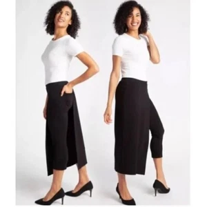 Betabrand The Sassiest Negro Recortado Legging Pantalones Falda Envolvente Grande - Imagen 1 de 5