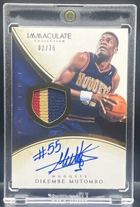 2013-14 Dikembe Mutombo Panini Immacolata Collezione #179 Patch Auto /75 - Foto 1 di 6