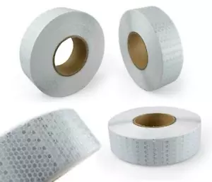 25m Weiß Reflexfolie Reflektierendes Klebeband Folie Reflexfolie Reflektorband - Bild 1 von 2