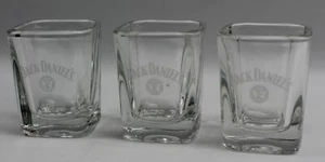 3 Jack Daniels Shot Glasses Old #7 Squared - Picture 1 of 2