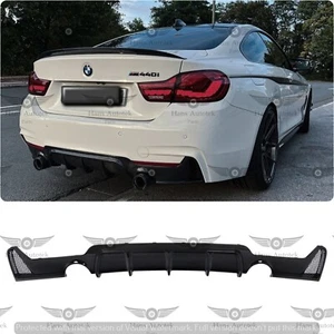 Gloss Black Rear Diffuser MP Style For BMW 4 Series F32 F36 435i 440i 428i 4D 2D - Picture 1 of 6