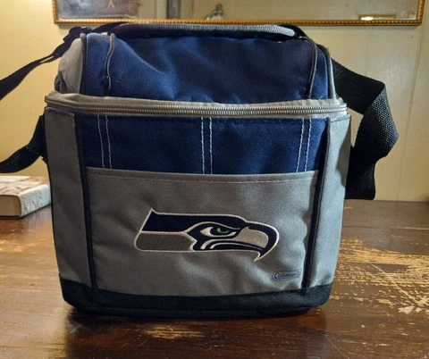 SEATTLE SEAHAWKS NFL Team COLEMAN Lunch Tote/ Bag Soft Side Can Cooler Cover