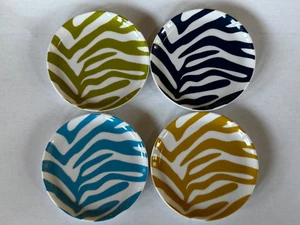 NIB authentic JONATHAN ADLER coaster set ZEBRA print MULTI COLOR set of 4  - Picture 1 of 4