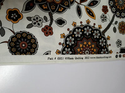 Fabric Blank Textiles  #6851 Medallions1 1/2 Yards x 44" Cotton Quilt/Crafts - Image 1 of 3
