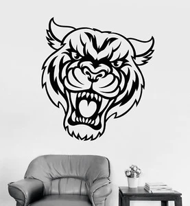 Vinyl Wall Decal Tiger Head Predator African Animal Stickers (1670ig) - Picture 1 of 3