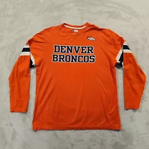 Denver Broncos Spirit Jersey Shirt Mens XL NFL Vintage Line Spell Out Print Y2K - Picture 1 of 9