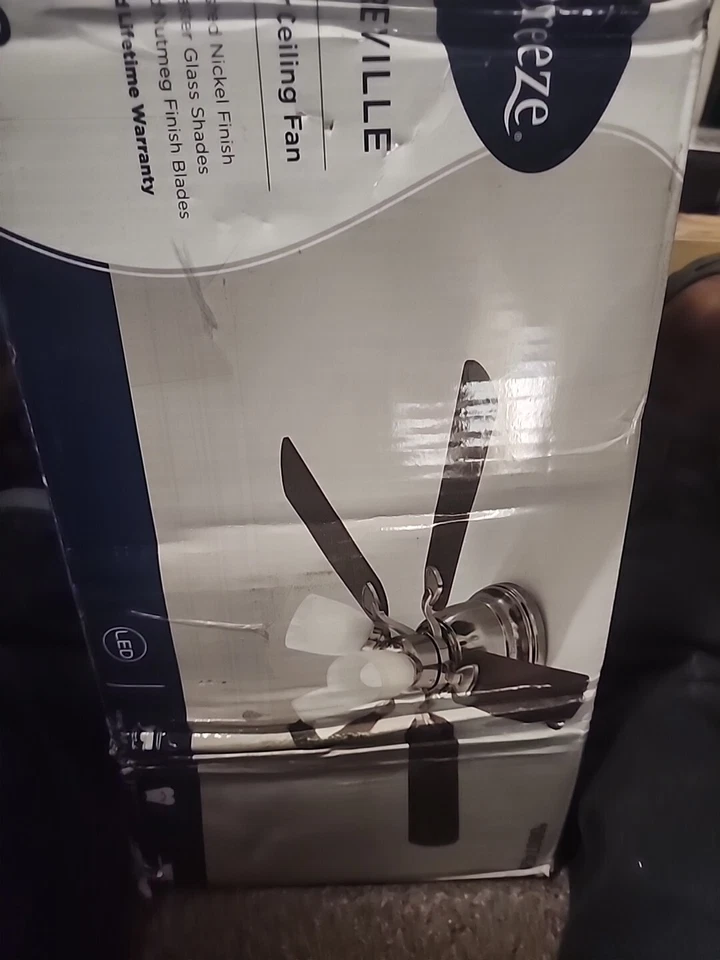 Harbor Breeze Centreville 42-in -brushed Nickel Light Finished Ceiling Fan - Image 1 of 1