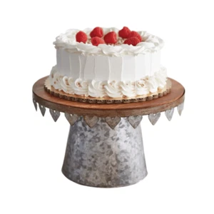 Galvanized Heart Dessert Stand | Valentine's Day |  12'' x 7''H - Picture 1 of 3