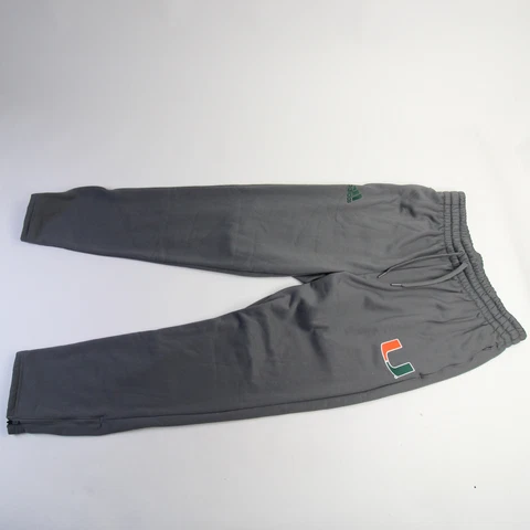 Miami Hurricanes adidas Aeroready Athletic Pants Men's Gray Used Cover