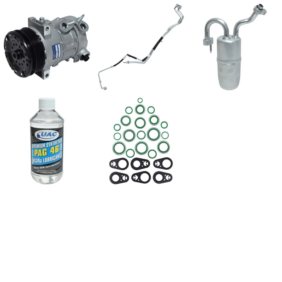 Kit de compressor UAC 2012 2013 para 2011-2014 Chrysler 200 2.4L L4 GAS A/C - Imagem 1 de 1
