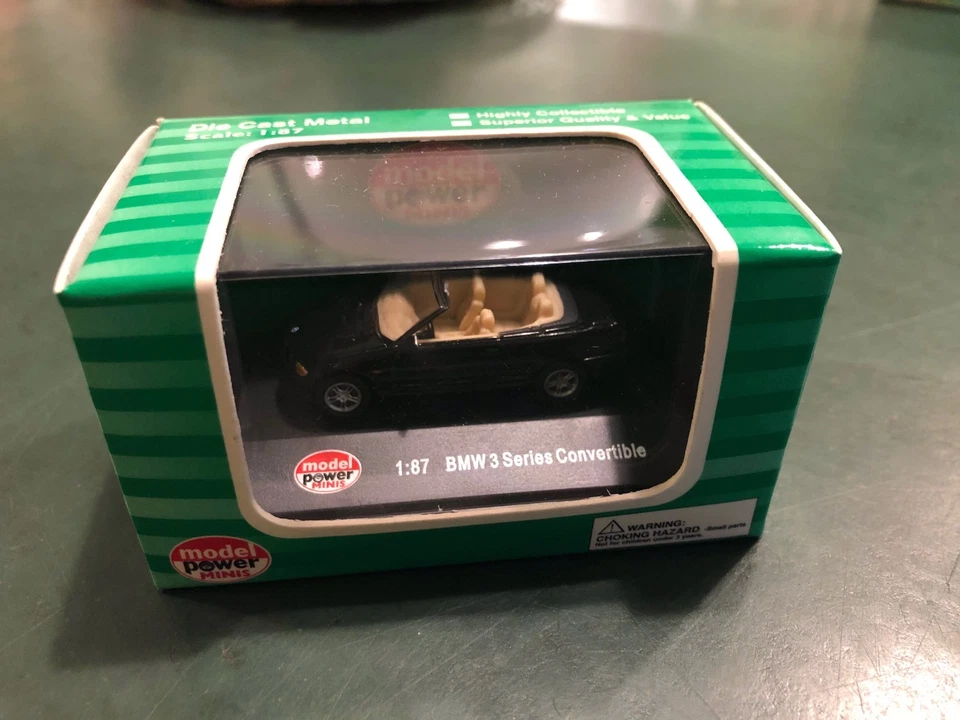 MODEL POWER MINIS 19040 BMW 3 SERIES CONVERTIBLE BLACK - 1/87 - Immagine 1 di 1