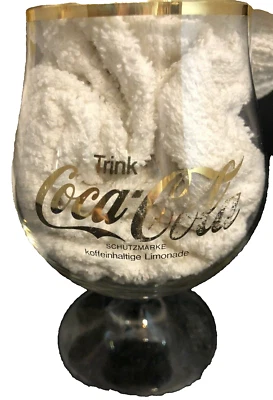 Copo de Coca-Cola Shutzmarke Koffeinhaltige Limonada Letras Douradas Aro Alemão - Imagem 1 de 4