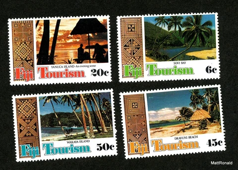 Fiji Stamps Sc #430-33  MNH Tourism Cover