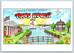 Postkarte Gruß Toms River New Jersey 2002 National Postcard Week GT Brunner - Bild 1 von 2