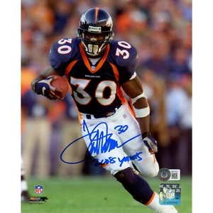 Terrell Davis Autographed/Signed Denver Broncos 8x10 Photo Beckett 47684 - Picture 1 of 1