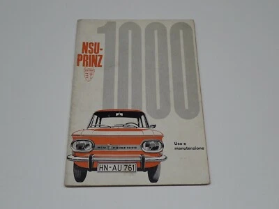 NSU PRINZ 1000 LIBRETTO USO E MANUTENZIONE  - Immagine 1 di 3