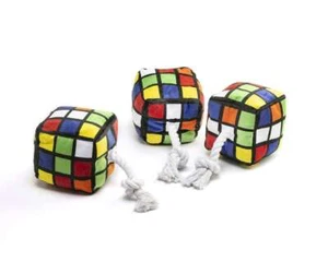 Gioco cane Cubo di rubik in tessuto resistente per cuccioli con squittio sonoro - Foto 1 di 3