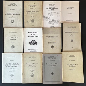 Lot Of 12 Vintage State Of CA Department Of Fish & Game Bulletins - Foto 1 di 13