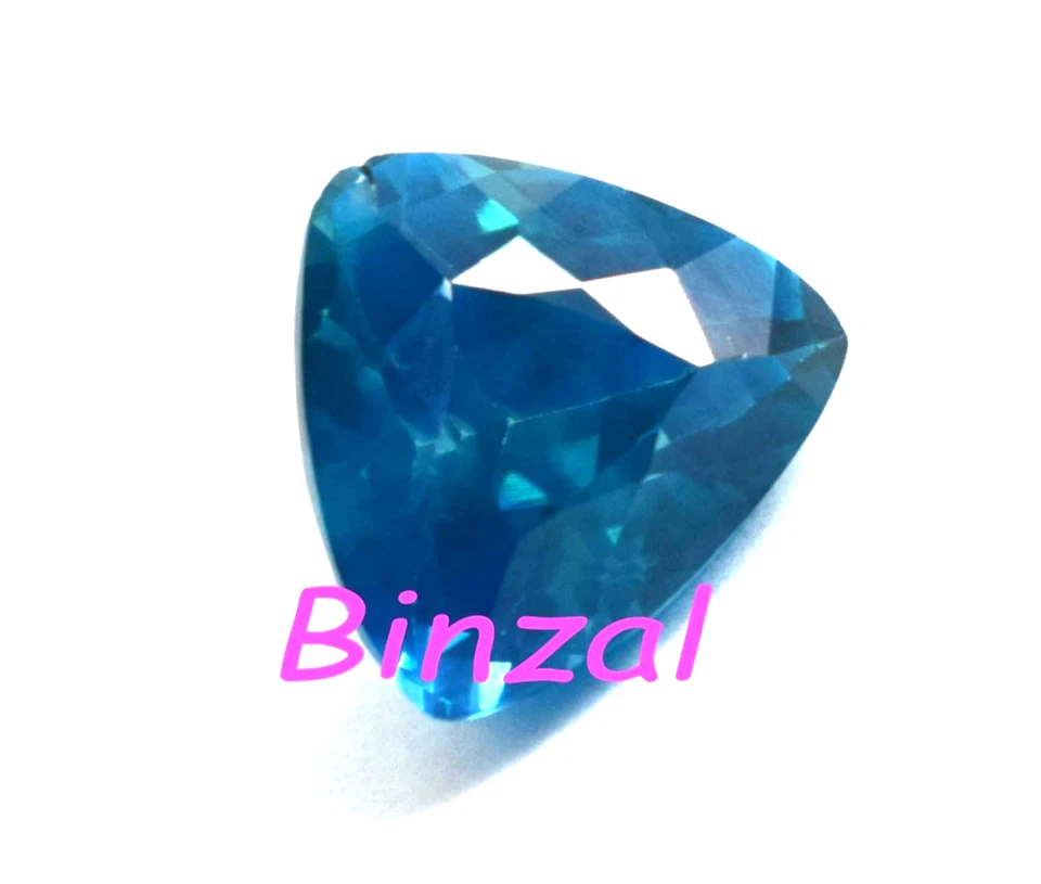 Piedra preciosa suelta de turmalina azul marino indicolita corte trillón facetado natural 6 quilates Foto 1 de 4