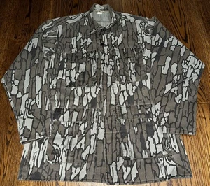 Vintage 80s Cabelas Trebark Camo Button Up Shirt Men Sz XL Hunting Outdoors USA - Picture 1 of 10
