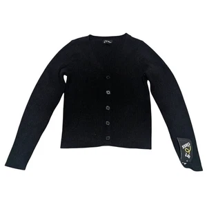 Art Class Black Knit Girl's Cardigan Size M (8) - Picture 1 of 6