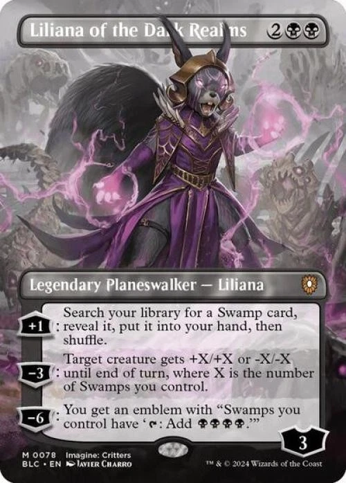 MTG English Liliana of the Dark Realms (Borderless) NM Normal - Image 1 of 1